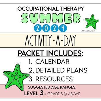Preview of LEVEL 3: 2024 Summer Activity-a-Day Calendar + Weekly Plans + Resources