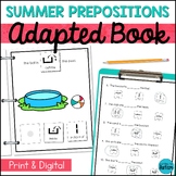 Summer Prepositions Adaptive Book for Special Education | 