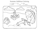 Summer Addition Coloring {FREEBIE}