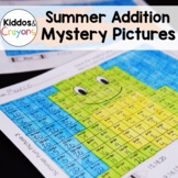 Summer Addition Facts Within 20 Color by Number Mystery Pictures