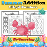 Summer Addition Two Digit Numbers (No Carrying)