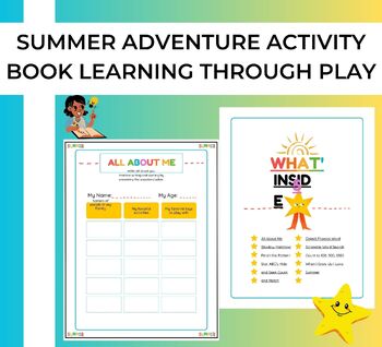 Preview of Summer Adventure Activity Book Learning Through Play