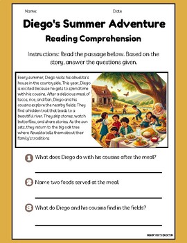 Preview of Summer Adventures and Celebrations: Spanish Cultural Reading Comprehension