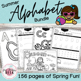 Summer Alphabet Bundle: Fun Summer Preschool Worksheets & 