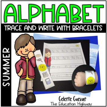 Preview of Alphabet Trace and Write (with Bracelets)