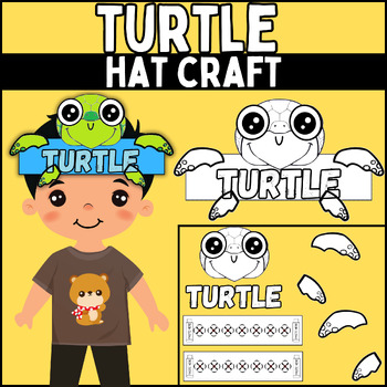 Preview of Summer Animals - Sea Turtle hat craft | summer activities | Headband-Craft