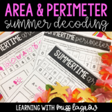 Summer Area and Perimeter Decoder Activity for End of the Year