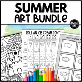 End of Year Summer Art Bundle - 8 Summer Art Activities for Kids