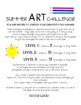 Summer Art Challenge by Julie's Color Wheel | Teachers Pay Teachers