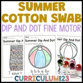Summer Art Cotton Swab Activity | Q Tip Painting Fine Moto