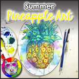 Summer Art Lesson, Watercolor Pineapple Art Project Activi