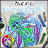 Summer Art Project, Dragonfly Art Lesson Activity for Elementary