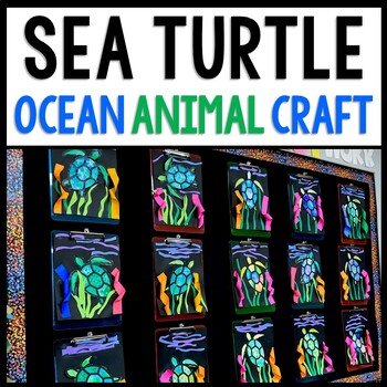 Preview of Summer Art - Sea Turtle Under the Sea Ocean Craft - Reading Comprehension