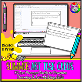 Summer Art Task Cards, Digital and Print Art Lesson Activity