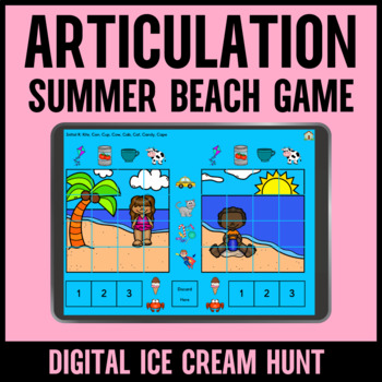 Preview of Summer Articulation Competition Game - Ice Cream Hunt