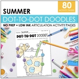Summer Articulation Dot-to-Dot Doodle Pages | Speech Therapy