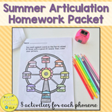 #may2024halfoffspeech Summer Articulation Homework Packets
