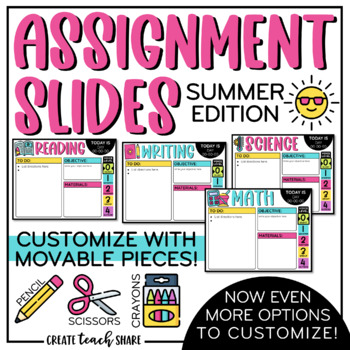 Preview of Summer Assignment Slides | Google Slides | Classroom Management