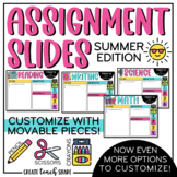 Summer Assignment Slides | Google Slides | Classroom Management