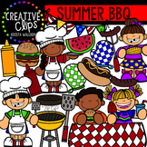 Summer BBQ Kids Clipart: Backyard Barbecue and Cookout