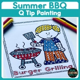 Summer BBQ Q-Tip Painting | Camping Fine Motor Skill Crafts