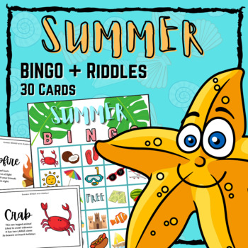 Preview of Summer BINGO with Riddles & Call Cards!