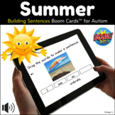 Summer BOOM CARDS™ for Speech Therapy | Building Sentences