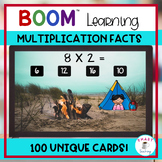 Summer BOOM Cards 100 Multiplication Facts Camping Scenes