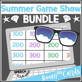 Preview of Summer Language BOOM Cards™ Game Shows Bundle Pre-K & Elementary