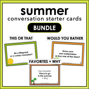 Preview of Summer BUNDLE | Social Skill Cards | End of the Year Social Skills