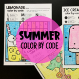 Summer & Back to School Color by Code ☀️  (preschool, pre-