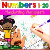 Summer  Back to School Writing Math Numbers 1-20 Worksheet