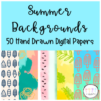 Preview of Summer Backgrounds for Google Slides and Powerpoint