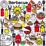 Summer Barbecue Clipart {Accents}: Hamburger, Grill, Hotdo