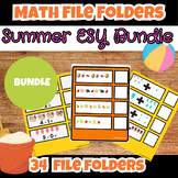 Summer Basic Math Center BUNDLE for Extended School Year S