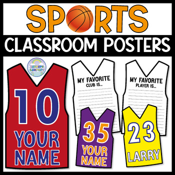 Preview of Summer Basketball Classroom Posters Sports Bulletin Board Décor Writing Prompts