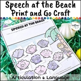 Summer Beach Articulation and Language Craft for Speech Therapy
