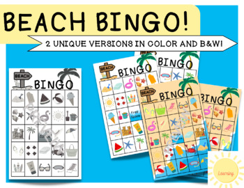 Preview of Summer Beach Bingo for Elementary and Preschool] Summer Activites for Kids