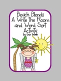 Summer Beach Blends - A Write the Room and Word Sort Activity