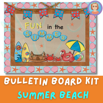Preview of Summer Beach Bulletin Board, Summer Bulletin Boards, Summer beach Door Decor