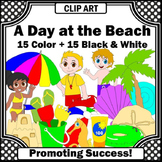 Summer Beach Clipart Lifeguard Floatie Sand Castle Bucket 