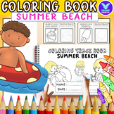 Summer Beach Coloring Tracing Activities Packet Mini Book