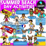 Summer Beach Day Activities Clip Art Set {Educlips Clipart}