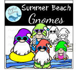 Summer Beach Gnomes Clip Art:  Pool clip art, swimming, su