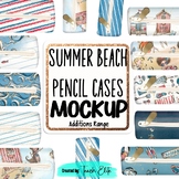 Summer Beach Pencil cases Mock up MOVEABLE Mockup