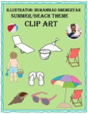 Summer/Beach Theme Clipart (For Personal and Commercial Use)