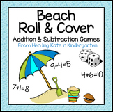 Summer Beach Themed Roll & Cover Addition & Subtraction Games