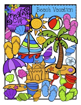 Preview of Summer Beach Vacation {Creative Clips Digital Clipart}