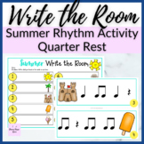 Summer Beach Vacation Rhythm Write the Room for Quarter Rest