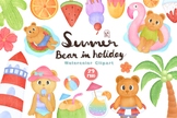Summer Bear in holiday, Vacation, Bear, Tropical